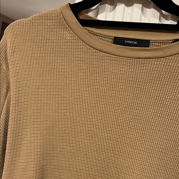 Vince Men’s Long Sleeve Waffle Knit Crew Neck Shirt, M - Picture 2 of 10